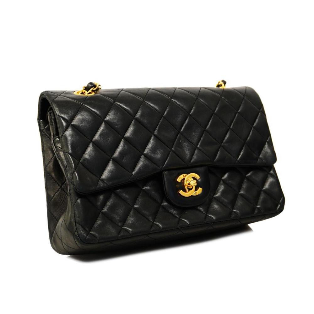 Chanel Shoulder Bag Matelasse W Flap Chain Black Women's - Picture 2 of 14